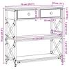 Console Table Reclaimed Wood 75 x 28 x 75 cm Plywood and Metal