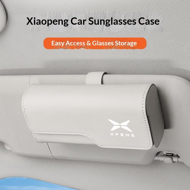 For XPENG G6 G9 P7+ X9 Xiaopeng Car Sun Visor Sunglasses Clip Multifunctional Vehicle Interior Mount Auto Eyeglasses Storage Box