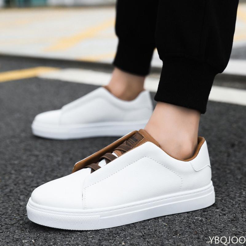 Spring and Autumn Fashion New Casual Men's Flat Bottomed Board Shoes with Soft Soles Lightweight and Trendy Men's Casual Shoes