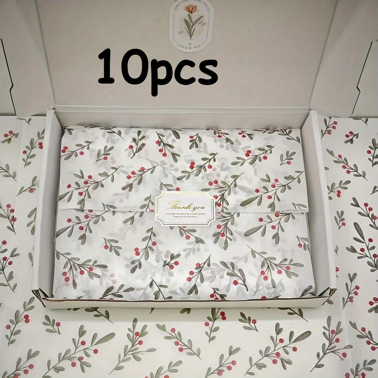 

30 шт./10 шт. Остролист, Ягода Тонкая бумага, Вощеная Упаковка для подарков, Упаковка для сувениров для Рождества, Дня благодарения, Дней рождения