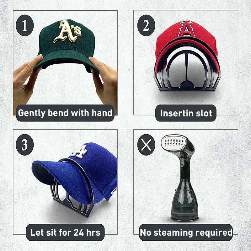 Hat Brim Bender Baseball Cap Shaper No Steaming Required - Convenient Shaper Design With Dual Option Perfect Hat Curving Band