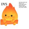 Cozy Dorm Room Decoration Cartoon Fake Campfire Night Light, Cute Warm Glow Bedside Minimalist Light for Nursery Ornament, Portable Lamp And