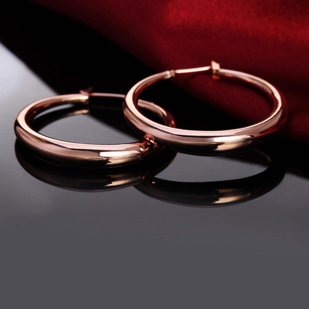 Fashion Women Girl Silver/Gold Plated Big Loop Hoop Earrings Huggie Ear Jewelry ARI