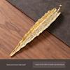 Antique Alloy Banana & Bodhi Leaf Incense Holder for Home - Creative Sandalwood Agarwood Stick Burner