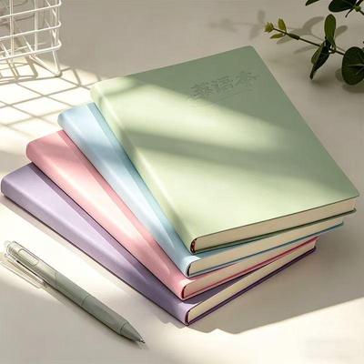 Premium English Notebook: Thick Four-Line, Three-Grid Pages, with Waterproof Leather Cover for Middle & High School Students