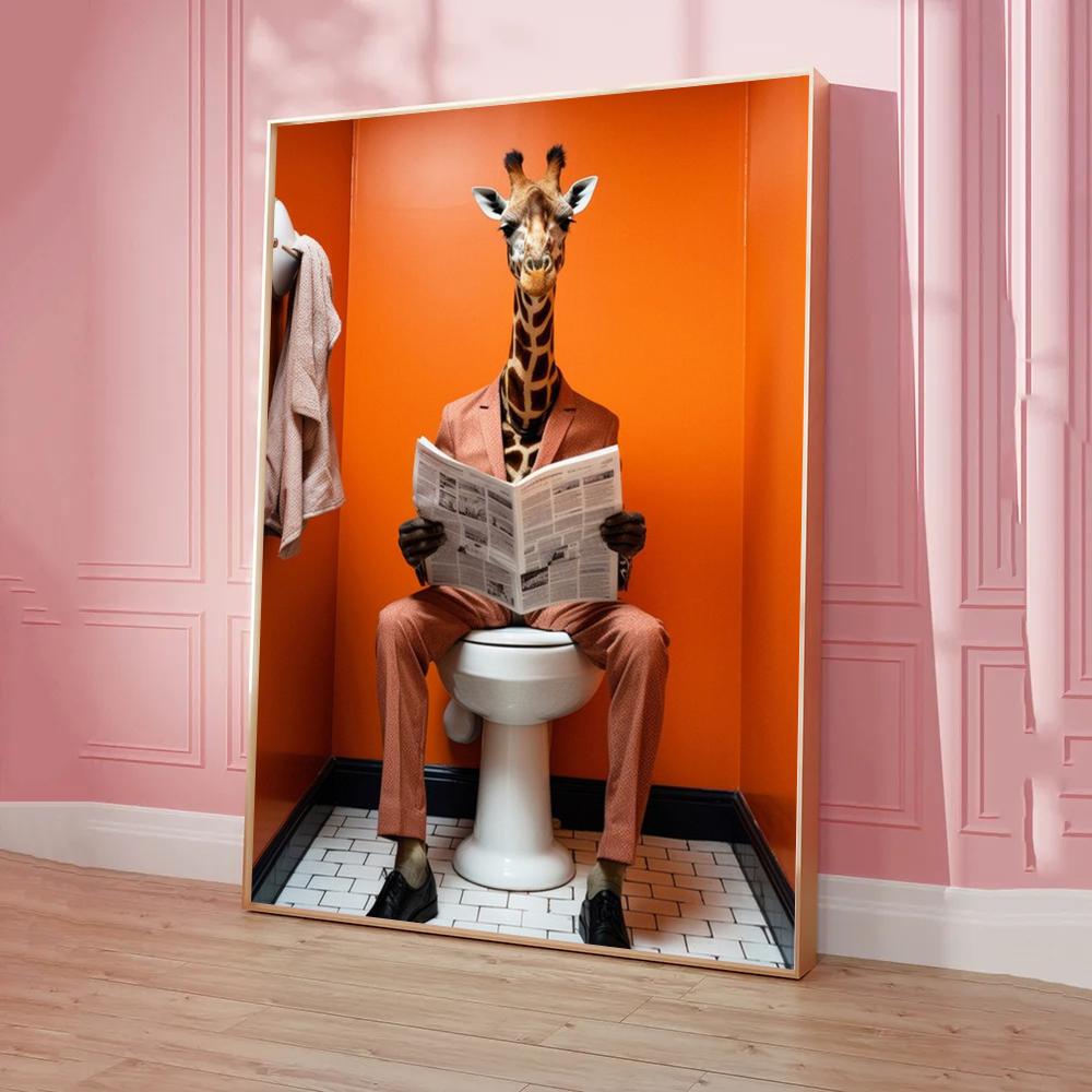 Chimpanzee Cat Dog Animal Funny Poster Classic Vintage Posters HD Quality Wall Art Retro Posters for Home Room Wall Decor