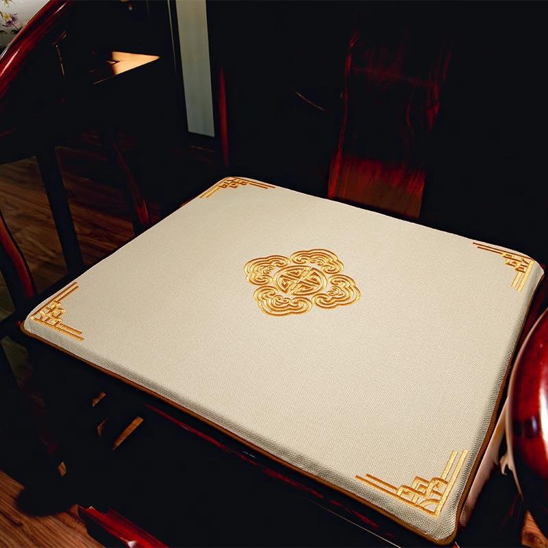 Red Sandalwood Dining Chair Cushion - Thickened Autumn/Winter Pad for New Chinese Style Solid Wood Chair