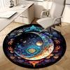 Moon Round Rug Nonslip Area Rug Office Chair Mat Carpet Perfect For Bedroom Living Room Office Easy Clean Aesthetic Home Decor