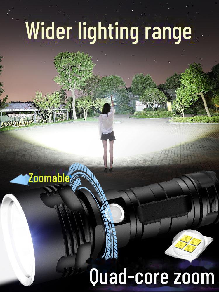 Shenyu P70 Rechargeable Long-Range Flashlight: Super Bright, High-Power, Long-Lasting Searchlight for Outdoor and Home Use.