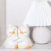 1 წყვილი Hug Duck Book End Cartoon მოცურების საწინააღმდეგო Heavy Duty Resin Craft Home Office Desktop Book Stopper Holder ცხოველთა ორნამენტი ფიგურა ფიგურა ქანდაკება