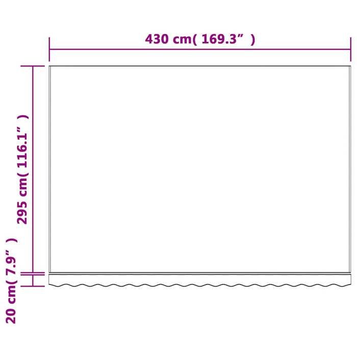 VidaXL Tissu de remplacement pour auvent rayures multicolores 4,5x3 m, dessus d'auvent de remplacement, parasol de terrasse, 367738