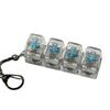 New 4 Keys Finger Keyboard Key Button Stress Relief Decompression Gadget Keycap Fidget Keychain Adult