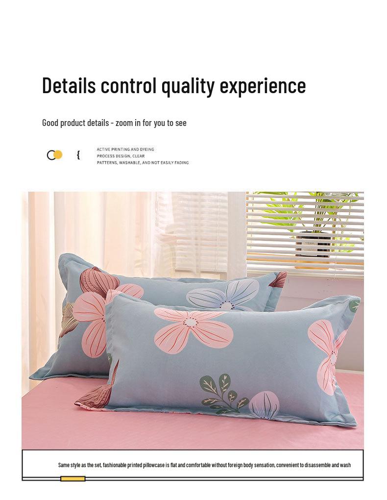 Gestreifte Bettwäsche aus gebürsteter Baumwolle für Herbst/Winter – Verdickter Bettbezug & Laken