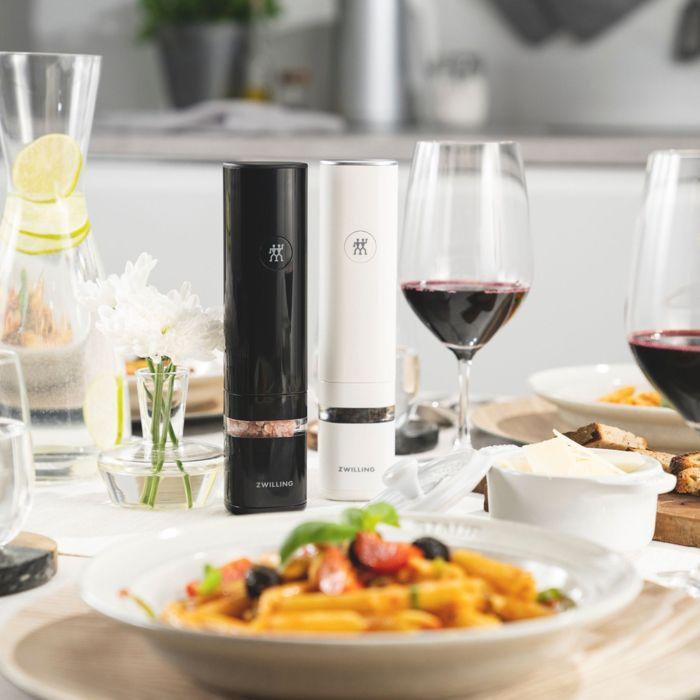 Ensemble de poivrière et salière - zwilling - enfinigy - noir - blanc - vitrocéramique