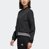 Adidas Casual Sports Stand Collar Woven Bomber Jacket Women Jackets Black FI9284