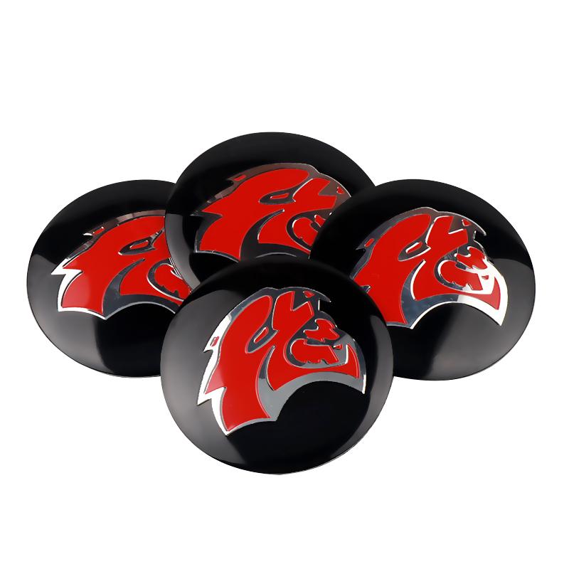 56MM 4Pcs Car Wheel Center Hub Cap For Dodge Durango Caliber Dakota Neon SXT Nitro Ram1500 Viper Badge Covers Sticker Accessorie