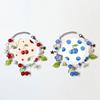 Cherry Beaded Bracelet Red and Blue Matching Fruit Jewelry