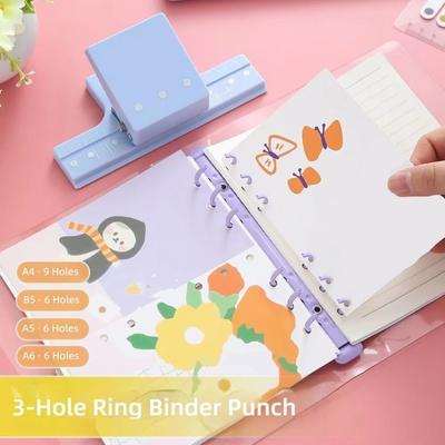 3-Loch-Locher Maschine Mini-Größe DIY Papierlocher Tragbar Präzises Lochen Locher für Loseblatt-Ordner Buchbindung