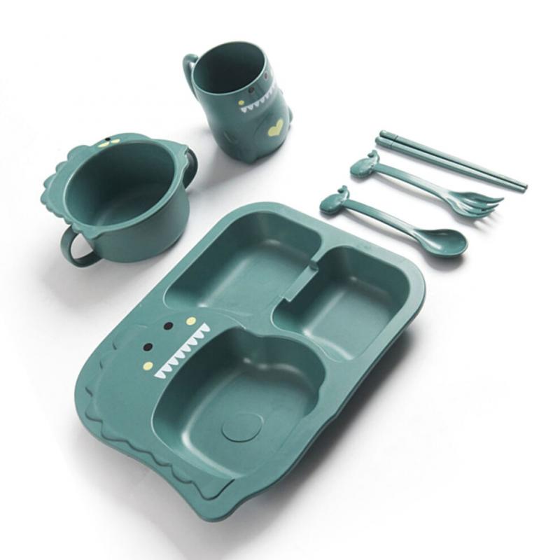 Baby Divided Dinner Plate Cartoon Dinosaur Baby