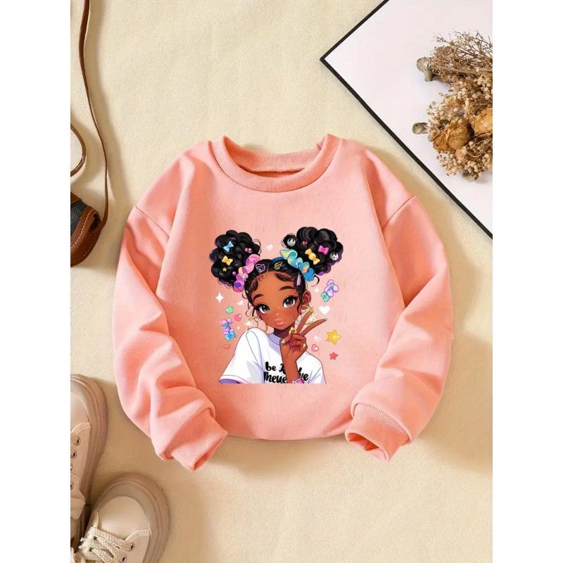 Kids Sweatshirt Creative Letter Pattern Crewneck Sweatshirt for Spring Autumn Fashion Casual Sportswear Suitable for Daily Party Vacation Gift