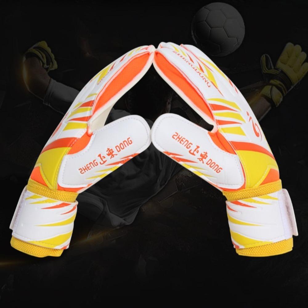 

1 Pair of Wear-resistant Football Gloves Anti-slip Goalkeeper Training Gloves Kids 8 оранжевый