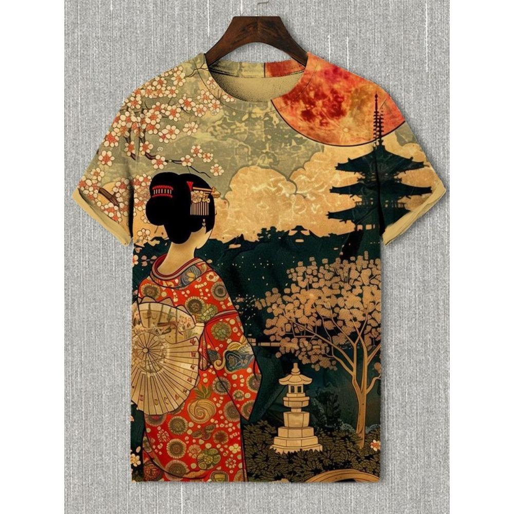 Men's Funny Animal Printed T-Shirt Short Sleeved Tees Tops 3D Prints Crew Neck Shirts Summer Casual 2025 Men's Clothing Apparel