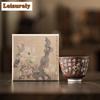 100ml Gilt Silver Agilawood Teacup Antique Tea Bowl Sample Tea Cup Tea-tasting Meditation Cup Jianzhan Master Cups Household