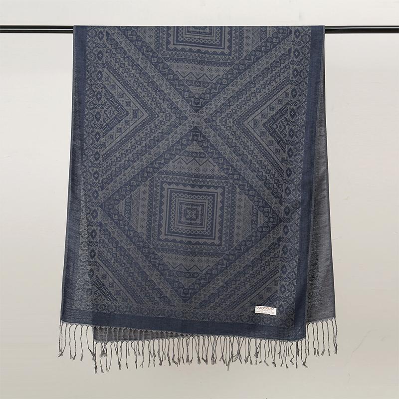 Paisley Pashmina Shawl Scarf Women Jacquard Cashew Printed Scarves Flowers Borders Female Tassel Blanket Wraps Ethnic Shawls