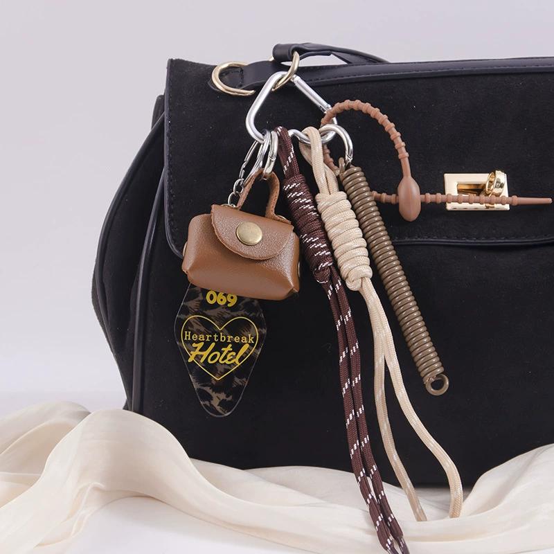 Mini Cute Faux Leather Backpack Hanging Handbag Pendant Bag Pendant Bags Accessories