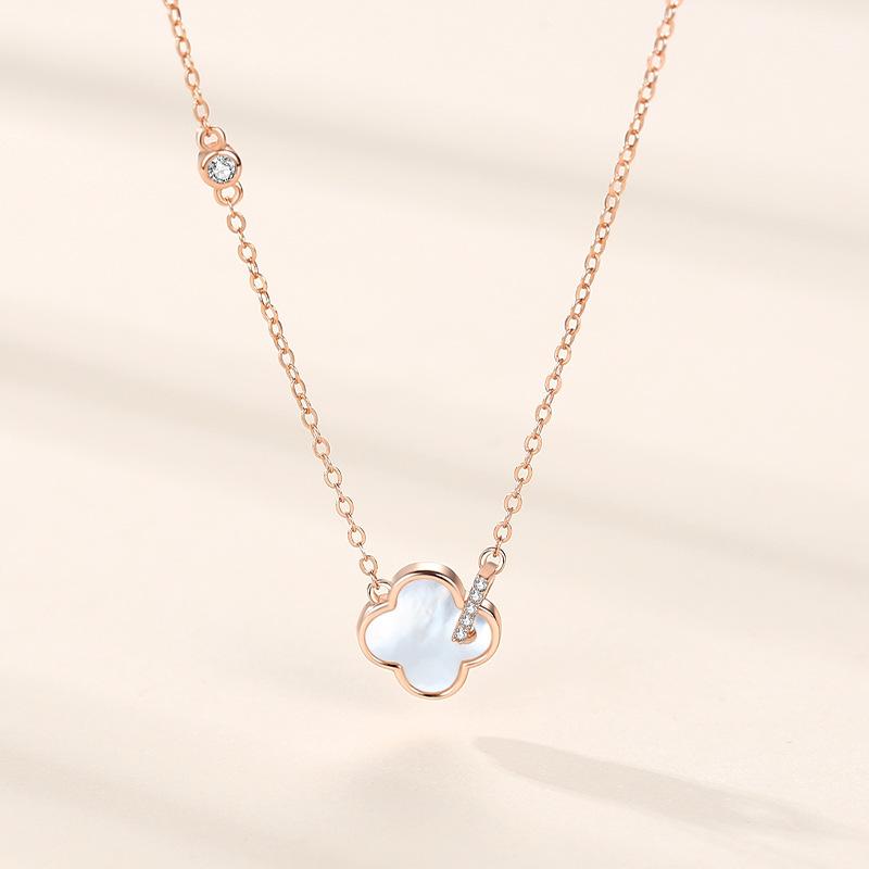 

Танциз S925 стерлингового серебра Роскошное индивидуальное ожерелье с подвеской женское классическое ожерелье прилива розового золота