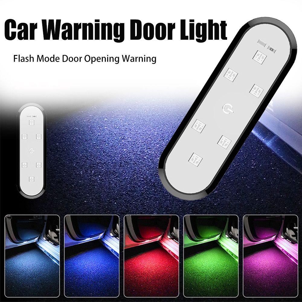 New Flashing Light Car Door Light Auto Open Safe Anti-collision Light USB Charging LED Welcome Light Car Use