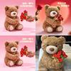 Peluche Ours en Peluche Avec Rose Pour Cadeau Romantique Et Décoration de la Saint-Valentin