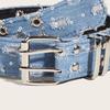 All-match Ladies Waist Belt Distressed Waist Straps Elegant Belt Washed Denim