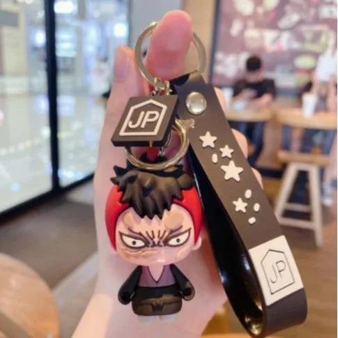 

Demon Slayer Kimetsu No Yaiba Figure Sword of Ghost Key Ring Adorable Characters Pouch Decor Car Key Chain Ring Fans Plaything Present
