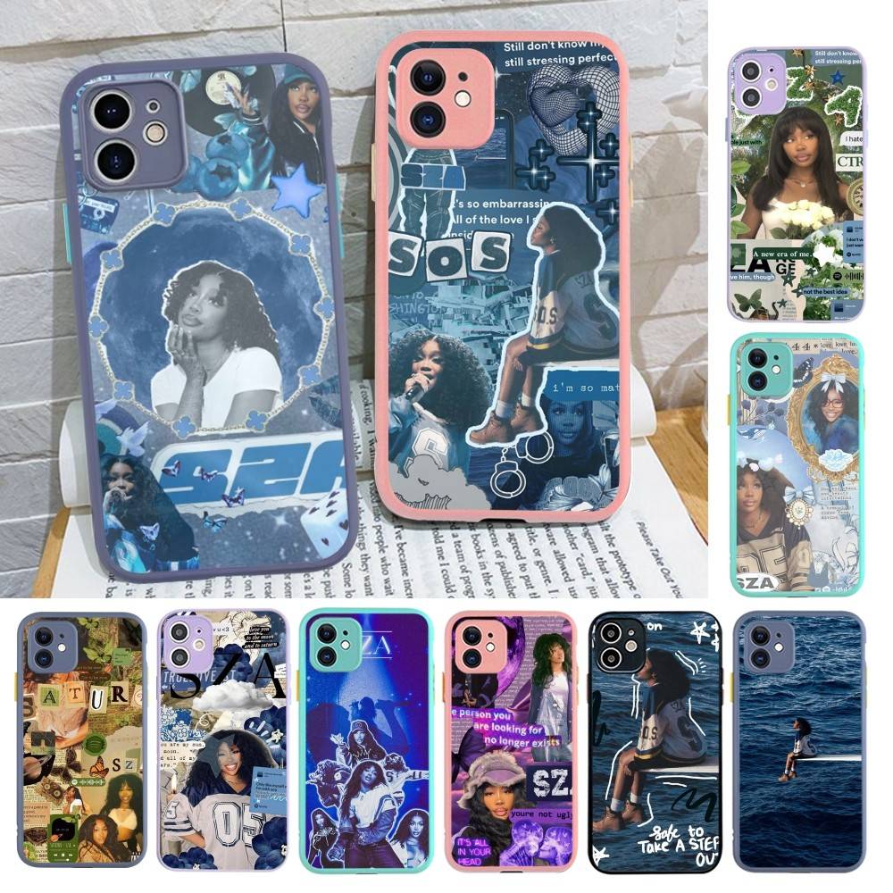 Popular Singer S-Sza Phone Case For IPhone 16 15 14 13 12 11 Pro Max Plus X XS MAX Black Matte Phone Fundas