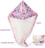 Mermaid Print Quick-Dry Hair Cap - Ultra-Fine Fiber Hair Drying Headscarf with Fish Scale Design