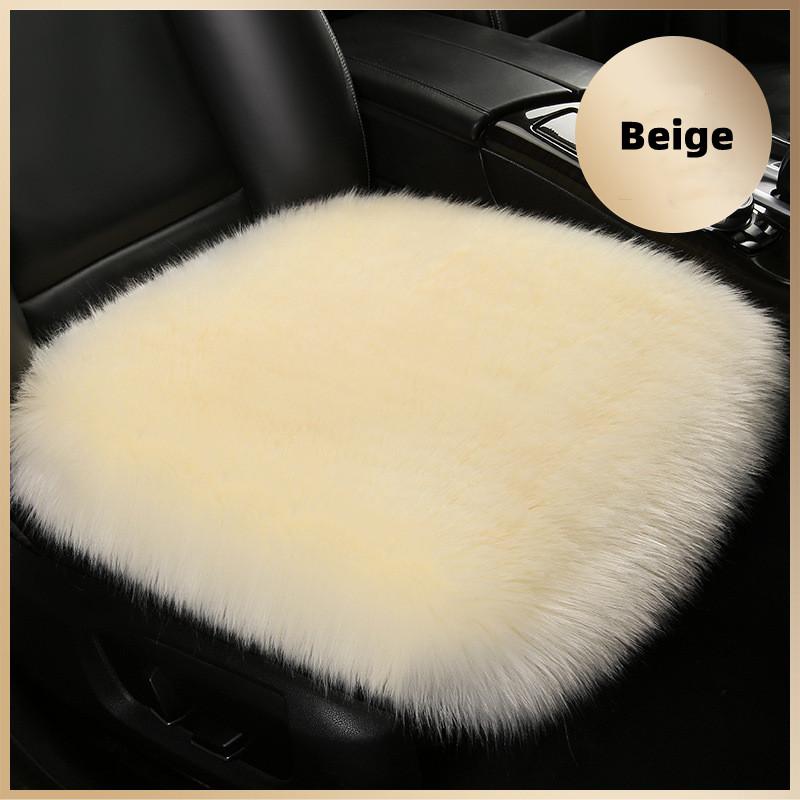 1 STÜCK Kunstfell-Autositzbezug Plüsch Winterweiß Universelles Automobil-Innenraum-Autositzpolster aus Kunstwolle Warmes und luxuriöses Plüschpolster
