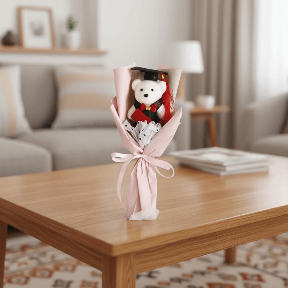 Plush Animal Graduation Bear Plush Toy Cartoon Simulated Bear Doll Bouquet  Girl Birthday Gift