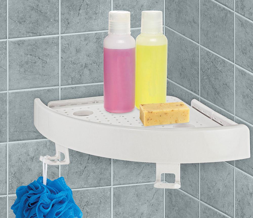 Corner Shelf  cornered Bathroom Wall Corner Mount Storage Holder Easy 