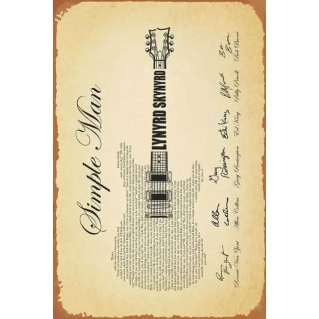 Vintage Rock Music Guitar Metal Wall Sign  Man Cave Gym Pool Bar Bathroom Yard Garage Decor  x in Tin Sign