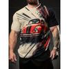 Fashion Men's Crew Neck Short Sleeve 3D Casual Color Printing Casual Short Sleeve Crew Neck T-Shirt