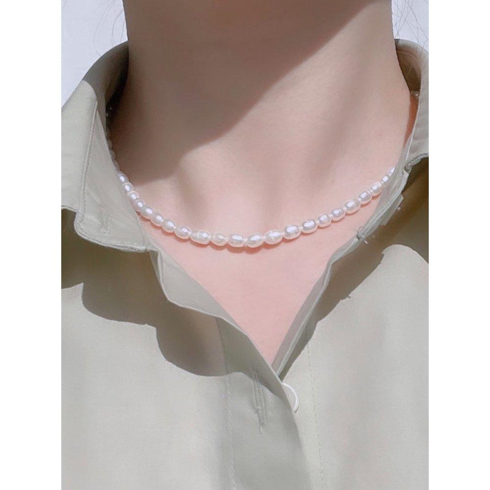 Moor Pearl Necklace Silver Freshwater Pearl Necklace (Silver 925)