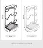 Wall-Mounted Punch-Free Kitchen Rack for Pot Lids and Chopping Boards
