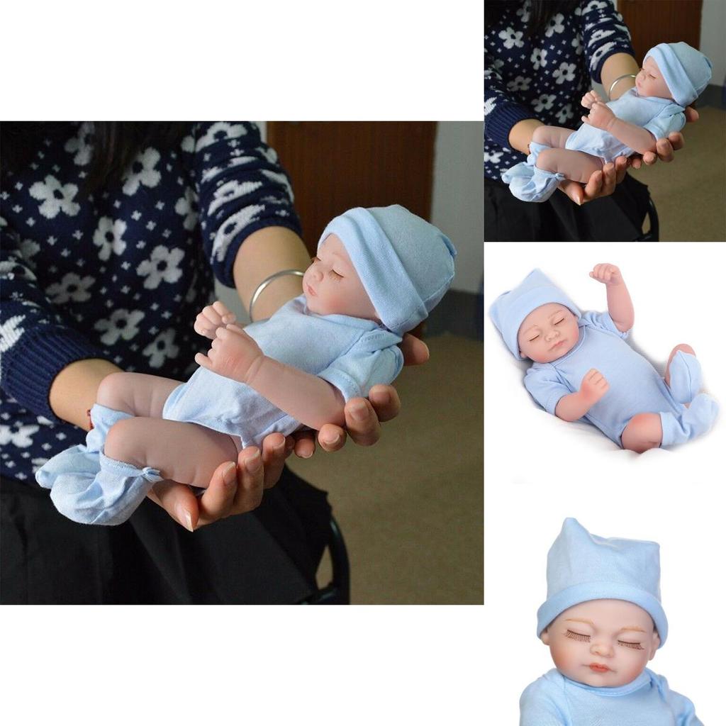 10-inch Lifelike Full Body Soft Vinyl Silicone Dolls For Girls Realistic Newborn Baby Companion