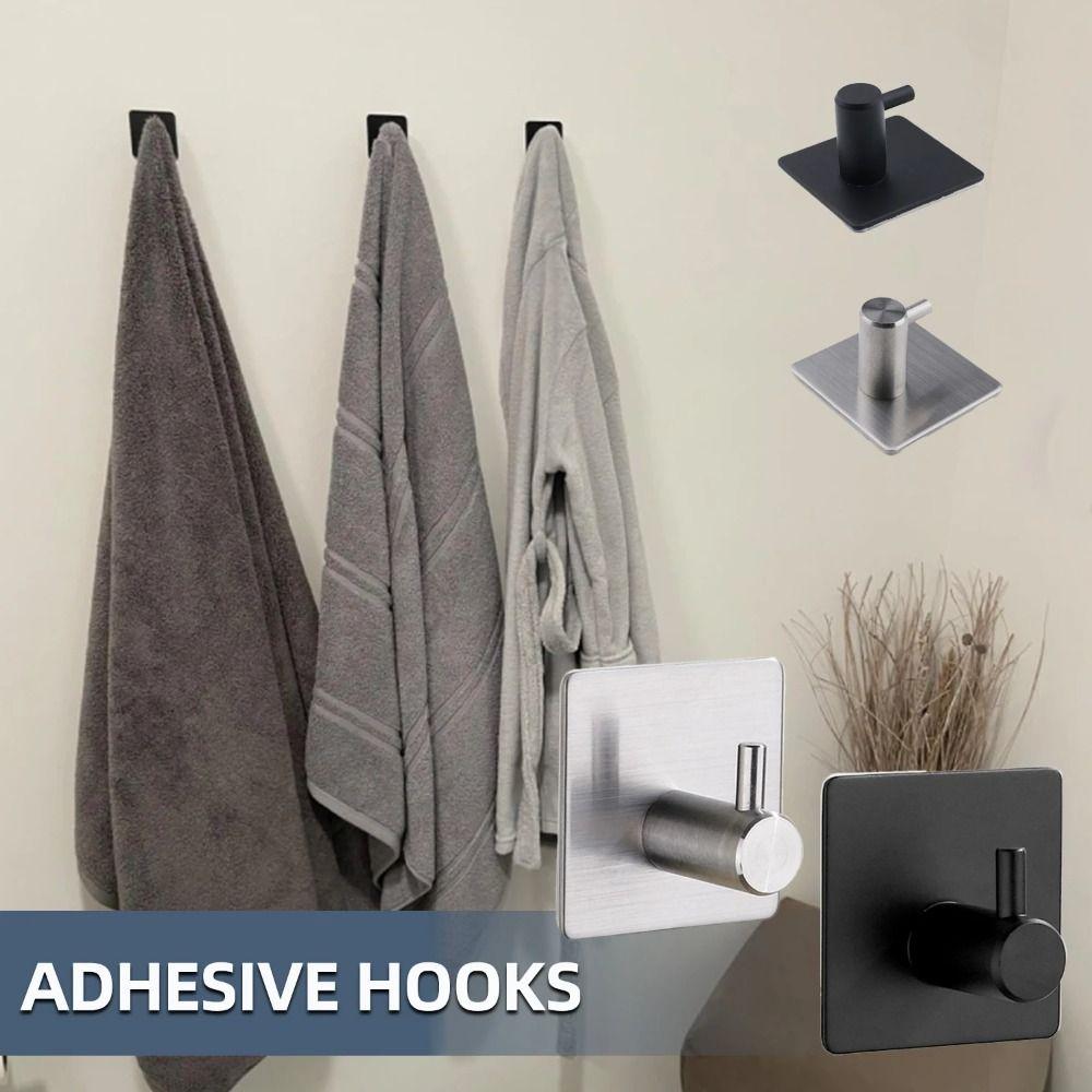 4 Stück Hochleistungs-Klebehaken Wandhaken Mehrzweck Handtuchhalter Handtuchhalter Badezimmer Küchenbeschläge