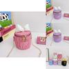 Children Cute Butterfly Knot Pu Water Bucket Bag For Daily Casual Use