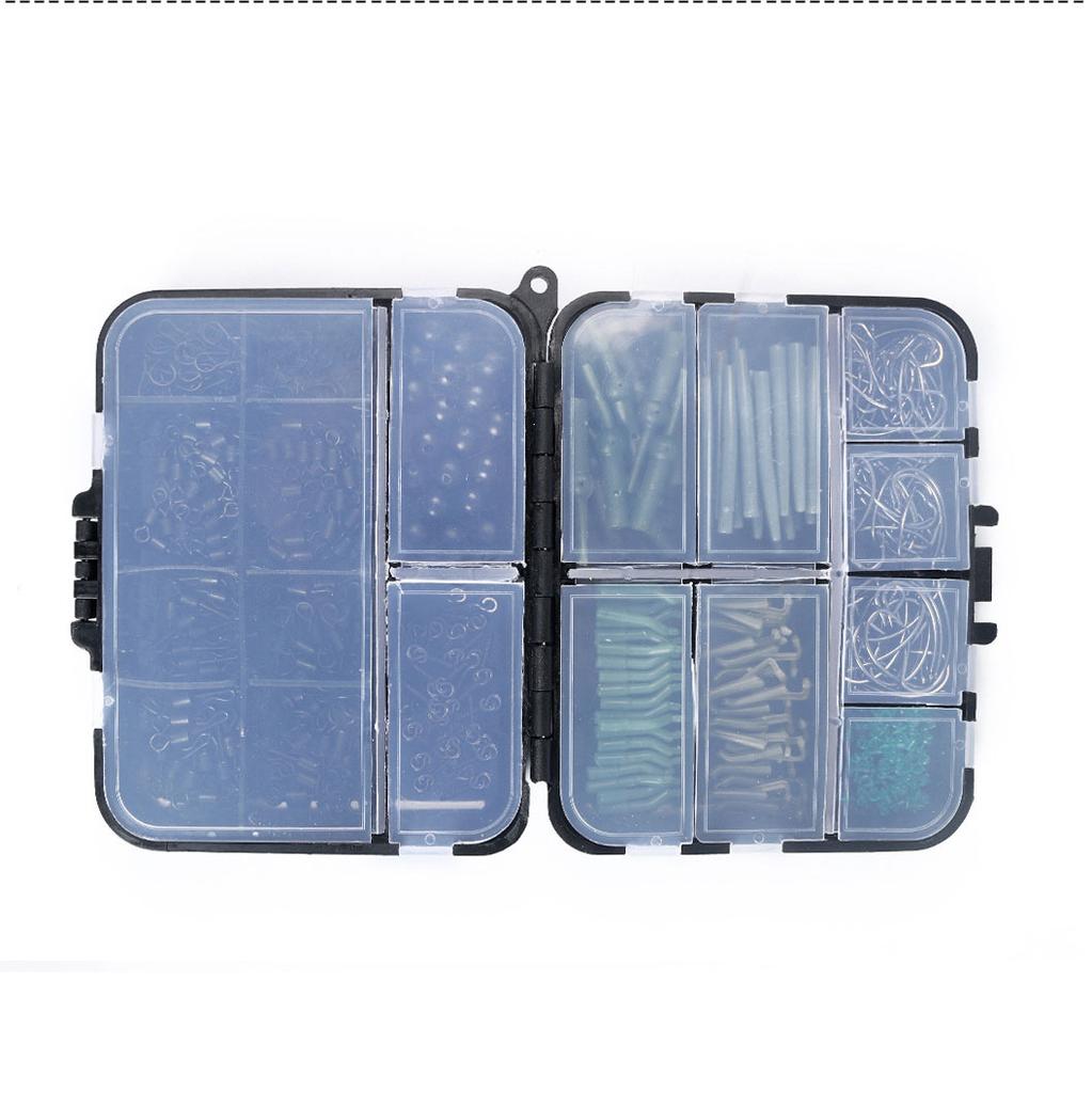 Fishing Accessories Set Saltwater 420 Pcs Rolling Swivel Hook Beads Bait Screw Carp Fishing Hook Kit Box Tackle