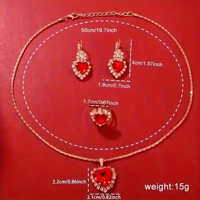 Elegant Women's 5-Piece Watch & Jewelry Gift Set: Quartz Watch, Necklace, Ring, Earrings