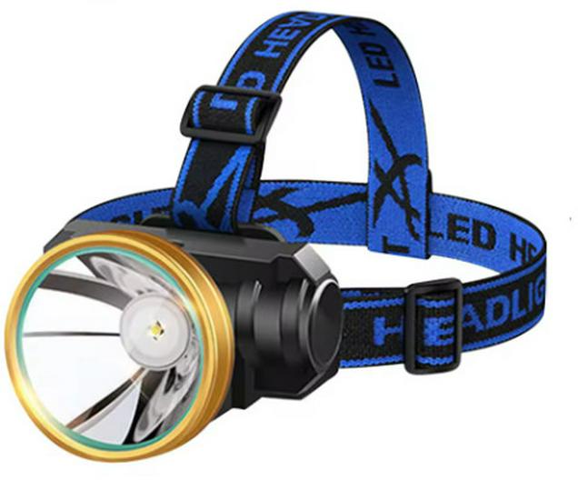 

Rechargeable Super Bright Long-Range Headlamp: Outdoor Miner’s Lamp with Five-Head Design for Night Use.