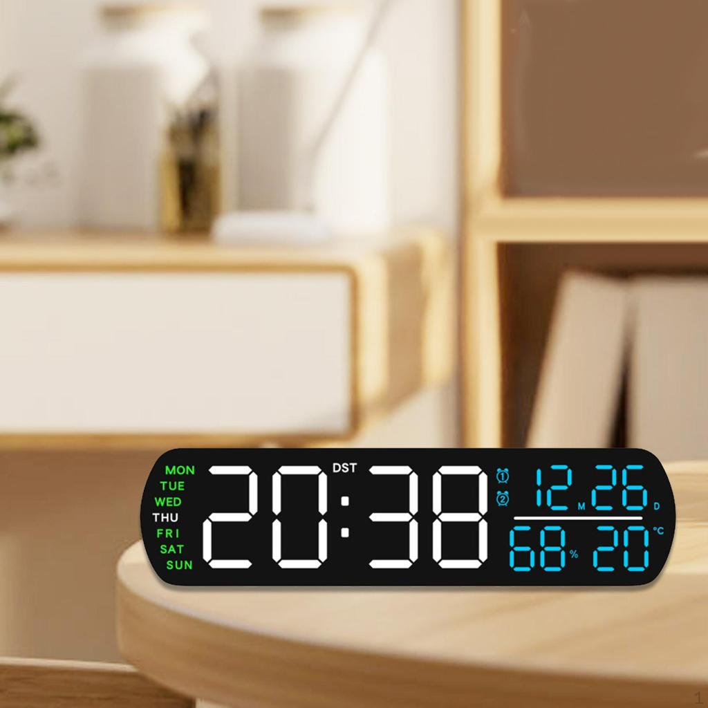 Digital Alarm Clock Desk Clocks LED Display for Dining Room Indoor